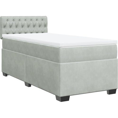 Box spring krevet s madracem svjetlosivi 100x200 cm bar&amp;scaron;unasti Slike