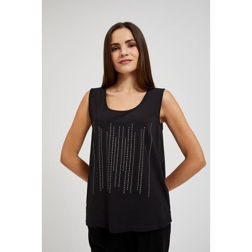 Moodo Women&amp;#039;s top with stones - black Slike