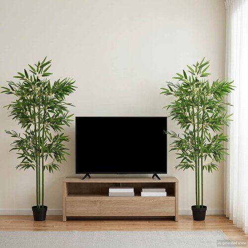  Umjetno bambusovo drvo 2 pcs Zelena 45 x 18 x 175 cm Cijene