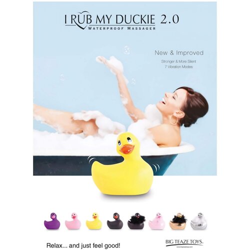 Big Teaze Toys My Duckie Classic 2.0 - vodootporni vibrator za klitoris razigrane patke (ružičasti) Slike