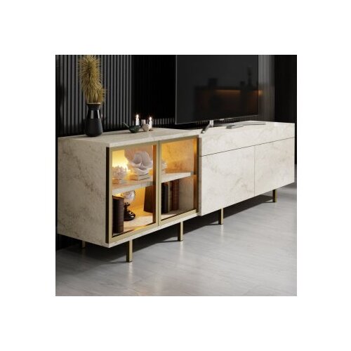 Hanah home TV polica Vienna Travertine Gold Slike