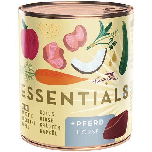 Terra Canis Varčno pakiranje Essential 8+, 12 x 780 g - pi&amp;scaron;čanec in konj Slike