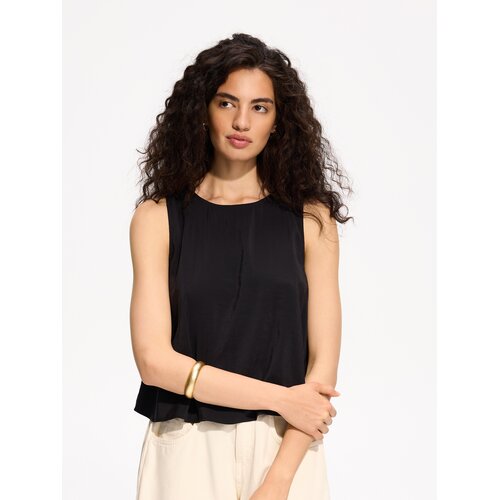 Reserved Bluza s visokim udjelom modalnih vlakana - crno Cene