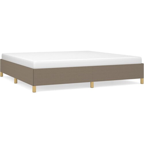 VidaXL Posteljni okvir taupe 200x200 cm blago, (20684220) Slike