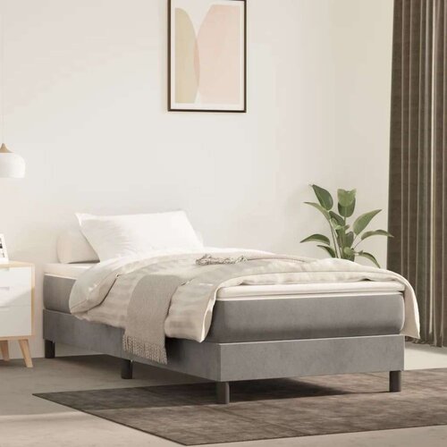 VidaXL okvir za krevet s oprugama svjetlosivi 80 x 200 cm bar&amp;scaron;unasti Slike