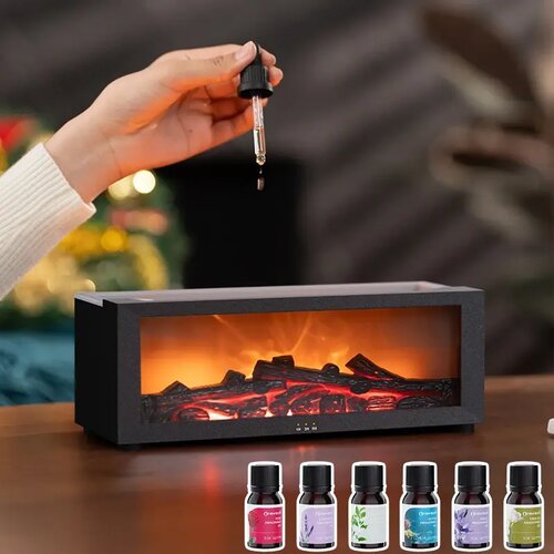 Aroma difuzer 3D Kamin sa LED plamenom i daljincem Cene