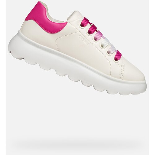 Geox White Girls Puffypop Sneakers - Girls Cene