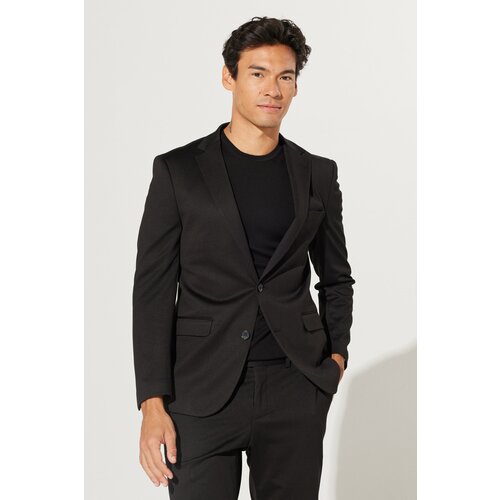 AC&Co / Altınyıldız Classics Men's Black Slim Fit Slim Fit Mono Collar Suit Cene