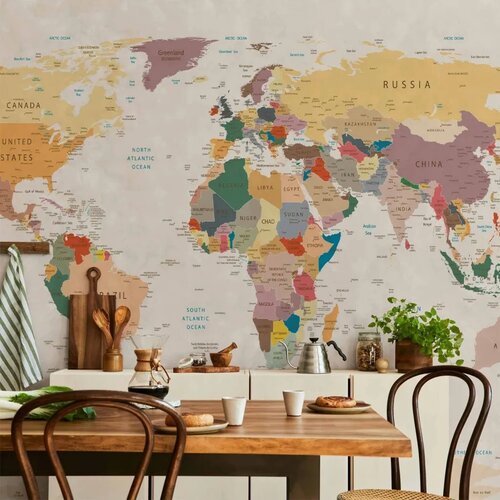  Foto tapeta - World Map 150x105 Vodootporna Cene