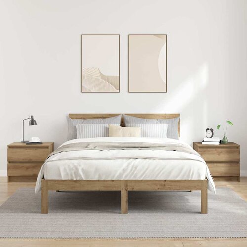  Noćni ormarići 2 kom Artisan hrast 50x40x43,5 cm izrađeno drvo Cijene