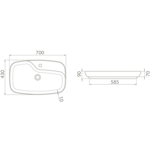 Turkuaz nova 70x43 lavabo 074400-u Slike