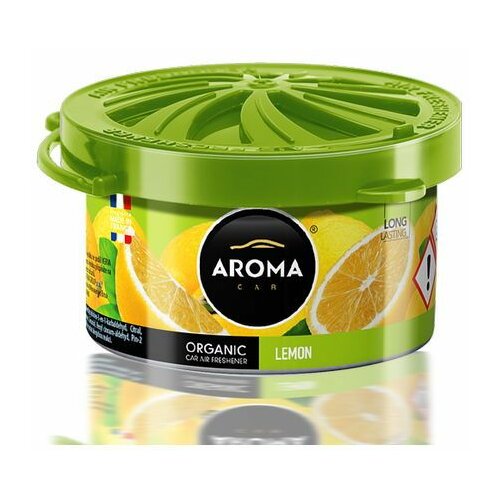 miris za auto limenka Aroma Organic 40g - Lemon Slike