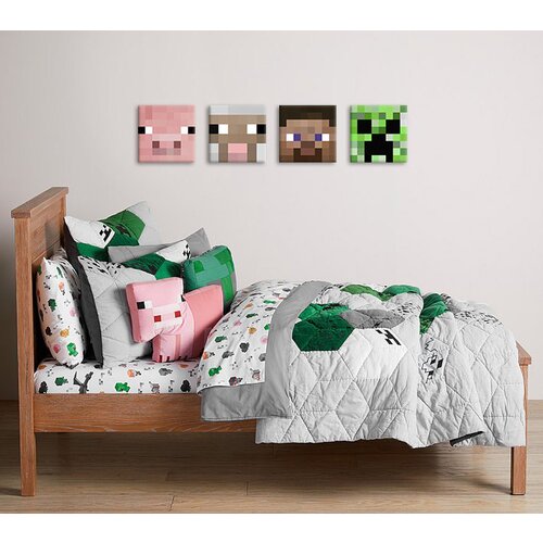  Minecraft slike - najbolji likovi na platnu - steve, creeper, sheep, pig () Cene