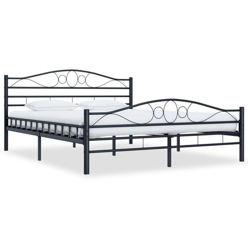  Posteljni okvir črn jeklen 200x200 cm, (20647411) Slike