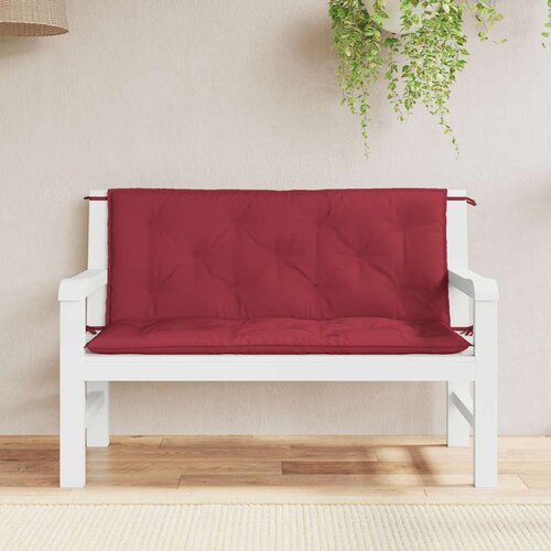  Jastuk za vrtnu klupu boja vina 120x(50+50)x7 cm tkanina Oxford Cijene