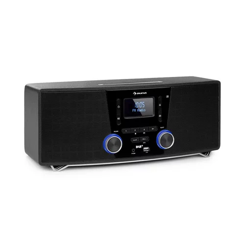 Auna Stockton, mikro stereo sistem, maks. 20W, DAB+, UKW, CD predvajalnik, BT, OLED, črn