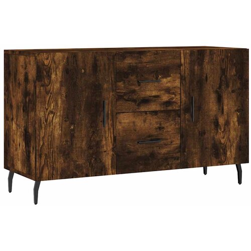  Komoda boja dimljenog hrasta 100 x 36 x 60 cm konstruirano drvo Smeđa Slike