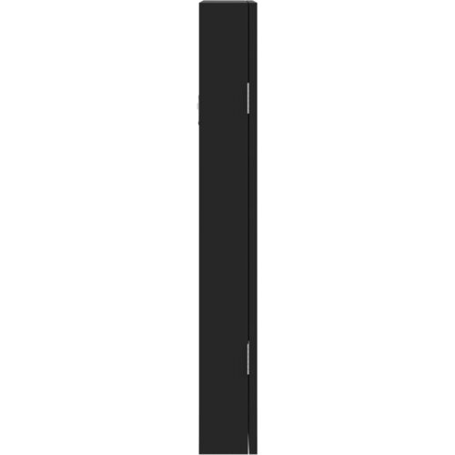  Zidni ormarić za nakit s ogledalom crni 30 x 8,5 x 67 cm Slike