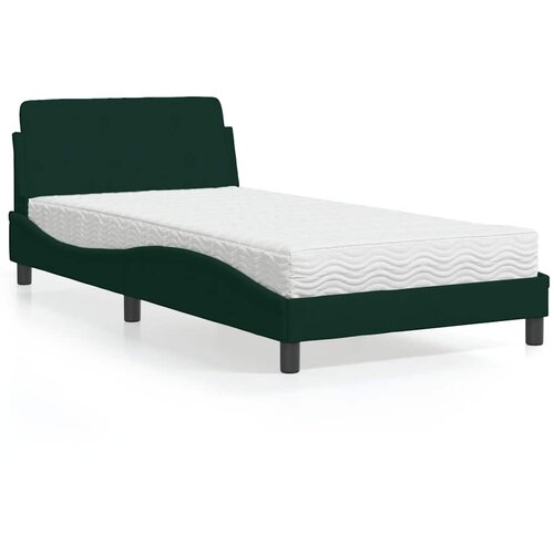  Krevet s madracem Dover tamnozeleni 100x200 cm baršunasti Cene