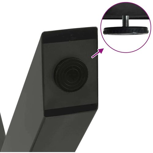  Noge za stolić u obliku slova X 2 kom antracit 40x(30-31) cm Slike