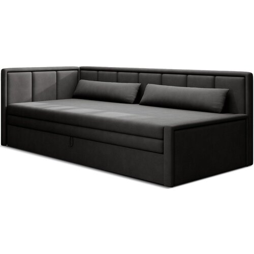 ELTAP Tamno siva sklopiva/s prostorom za odlaganje sofa od šenila 214 cm Fulgeo – Cijene