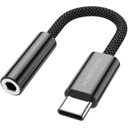 USB audio adapter Type-C to 3.5mm BOROFONE BV15 digital audio converter black