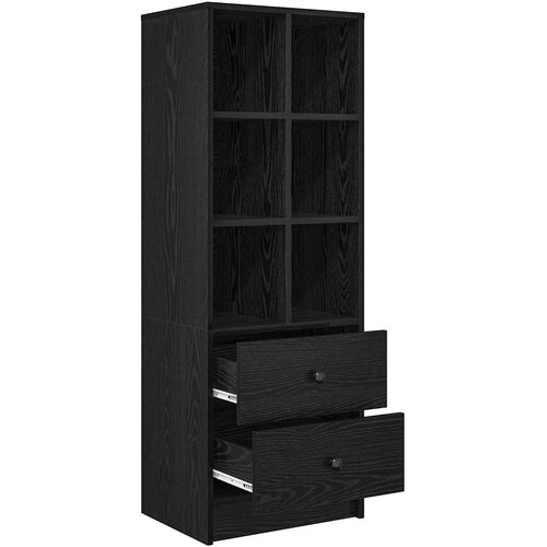  Highboard s ladicama Crni hrast 45,5 x 34 x 127 cm Slike