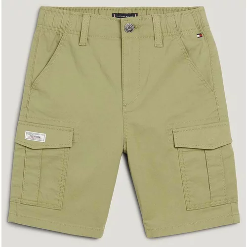 Tommy Hilfiger Otroške kratke hlače zelena barva