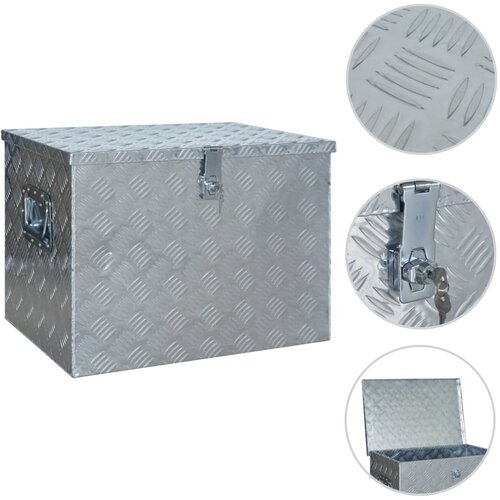 VidaXL Aluminijska kutija 610 x 430 x 455 mm srebrna Slike