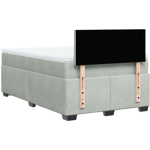 VidaXL Box spring krevet s madracem svjetlosivi 120x200 cm bar&amp;scaron;unasti Slike