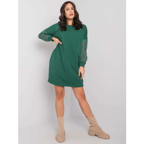 RUE PARIS Dress-RV-SK-7345.73-dark green Slike