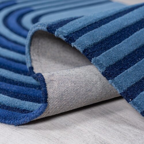 Flair Rugs Tamno plavi ručno rađen vunen tepih 200x290 cm Conway Retro &amp;ndash; Slike