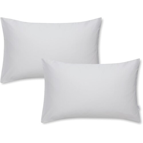 Bianca set od 2 sive jastučnice od pamučnog satena Standard, 50 x 75 cm Slike
