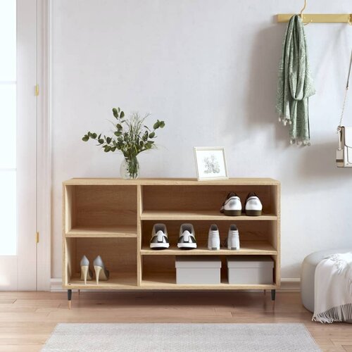 VidaXL Omarica za čevlje sonoma hrast 102x36x60 cm inženirski les Slike