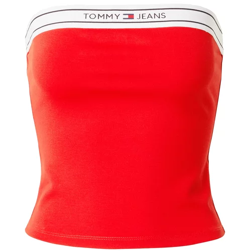 Tommy Jeans Top mornarska / živo rdeča / bela
