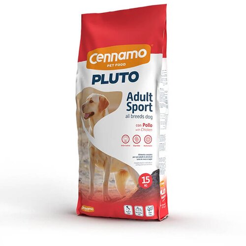 CENNAMO PLUTO Dog Adult Sport All Breeds Pollo - hrana za aktivne odrasle pse svih rasa sa piletinom (15kg) Slike