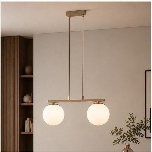 Brilagi Luster na sajli MILO 2xE27/60W/230V bež/zlatna Slike