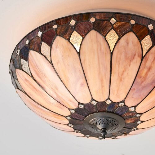 Endon 63973 - stropna svetiljka tiffany brooklyn 2xE14/60W/230V prečnik 50 cm Slike