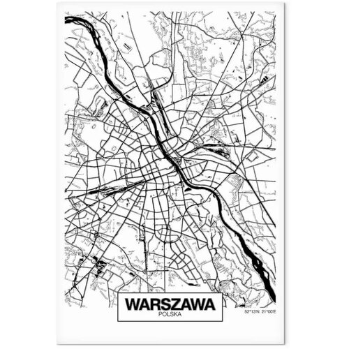  Slika - City Plan: Warszawa (1 Part) Vertical 40x60 Standard Cene