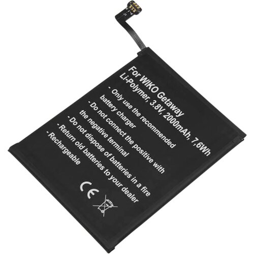 AVIZAR Nadomestna baterija za Wiko Getaway Li-Polymer 3,8V 2000mAh 7,6Wh, Črna, (5000070296) Cene