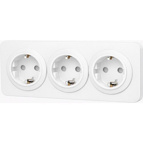 Aigostar Kućna utičnica sa ramom 3Z SCHUKO 250V/16A bela Slike
