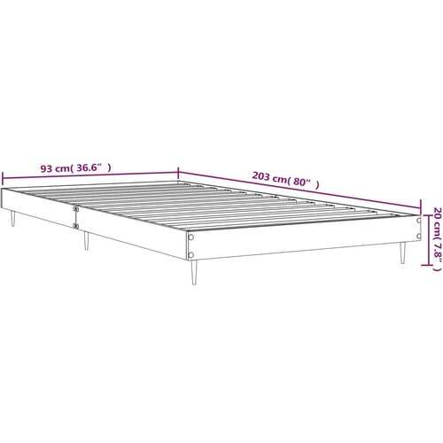  Okvir za krevet boja hrasta 90x200 cm od konstruiranog drva Slike