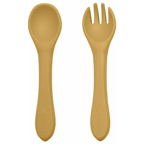 Petite & Mars Take&Match Silicone Cutlery pribor Intense Ochre 6 m+ 2 kos