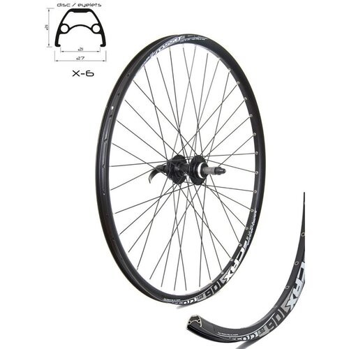 Crosser Zadnja felna R 27.5 X6 BLACK 36H EYELETS JYD242 QR DISC BLACK SPOKES Cene