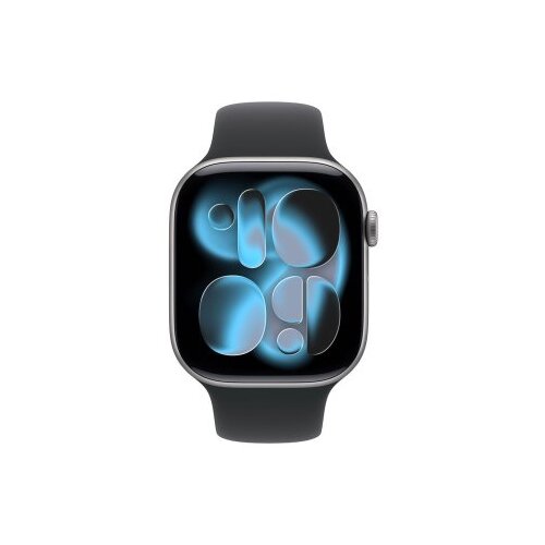 Apple Watch S11 GPS 46mm Space Grey Aluminium Case with Black Sport Band - M/L (mev44et/a) Cene