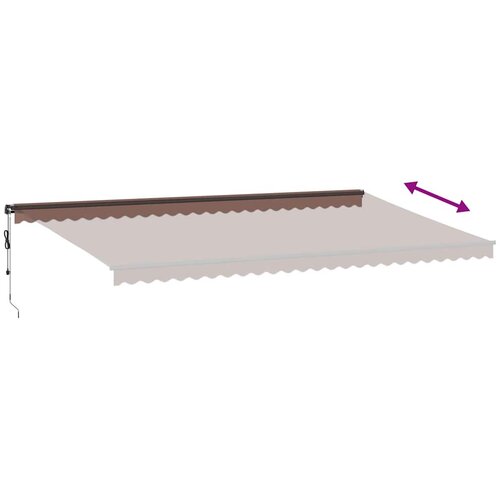Tenda na automatsko uvlačenje smeđa 600 x 350 cm Slike