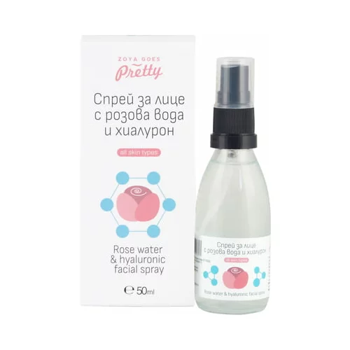 Zoya goes pretty rose water & hyaluronic facial spray - 50 ml