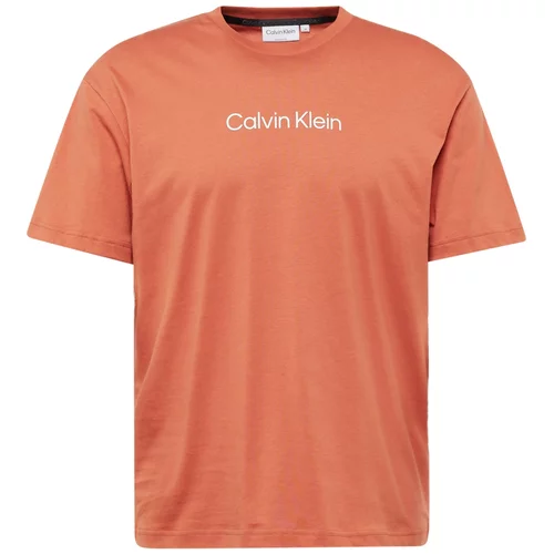Calvin Klein Majica hrđavo crvena / bijela