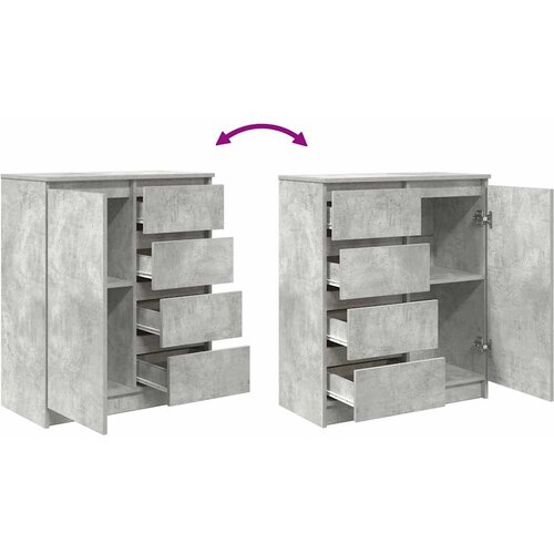  Komoda s ladicama beton siva 71x35x84 cm konstruirano drvo Slike
