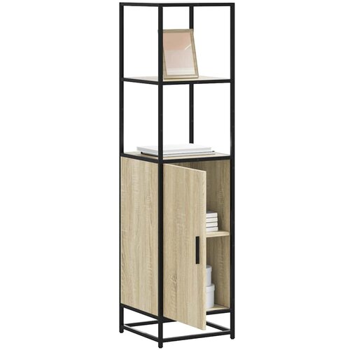 VidaXL Visoka omara sonoma hrast 35,5x35x139 cm inž. les in kovina Slike